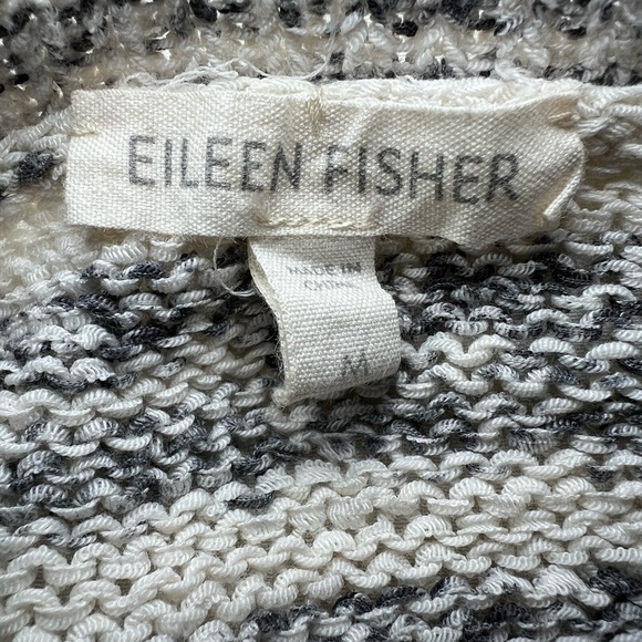 Eileen Fisher Marled V-Neck Lightweight Knit Long Sleeve Sweater - Picture 5 of 7